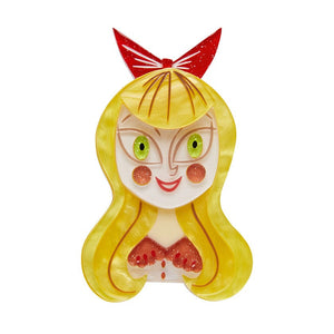 A Curiouser & Curiouser Alice Brooch (IMPERFECT)  -  Erstwilder  -  Quirky Resin and Enamel Accessories