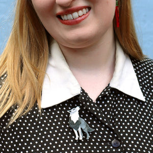 Apennine Howler Brooch  -  Erstwilder  -  Quirky Resin and Enamel Accessories