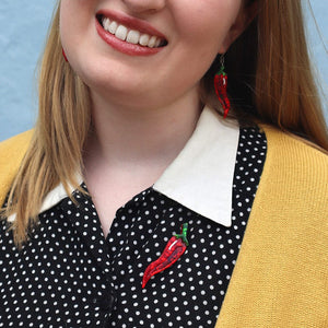 Lucky Little Horn Brooch  -  Erstwilder  -  Quirky Resin and Enamel Accessories