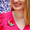 Oceans of Love Brooch  -  Erstwilder  -  Quirky Resin and Enamel Accessories
