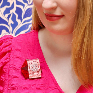 Cuddle Up Partner Brooch  -  Erstwilder  -  Quirky Resin and Enamel Accessories