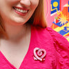 Long Lasting Love Brooch  -  Erstwilder  -  Quirky Resin and Enamel Accessories