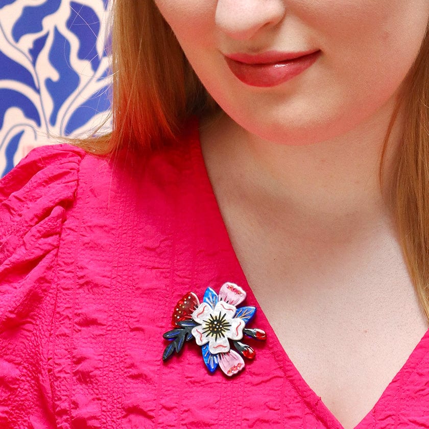 Say it With Flowers Brooch  -  Erstwilder  -  Quirky Resin and Enamel Accessories