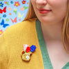 Trio of Tulips Brooch  -  Erstwilder  -  Quirky Resin and Enamel Accessories