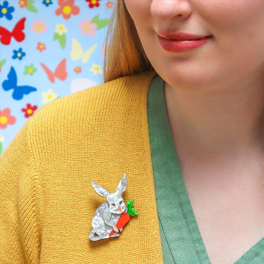 Brave Easter Bilby Brooch  -  Erstwilder  -  Quirky Resin and Enamel Accessories