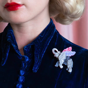 Pachyderm Dream Brooch  -  Erstwilder  -  Quirky Resin and Enamel Accessories