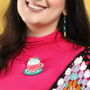 Pins and Needles Brooch  -  Erstwilder  -  Quirky Resin and Enamel Accessories