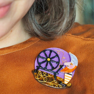 Good as Gold Brooch (IMPERFECT)  -  Erstwilder  -  Quirky Resin and Enamel Accessories