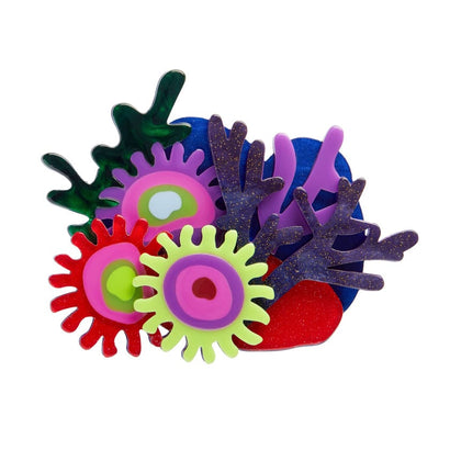 Deep Reef Corals Brooch  -  Erstwilder  -  Quirky Resin and Enamel Accessories