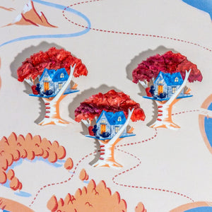 The Treehouse Brooch  -  Erstwilder  -  Quirky Resin and Enamel Accessories