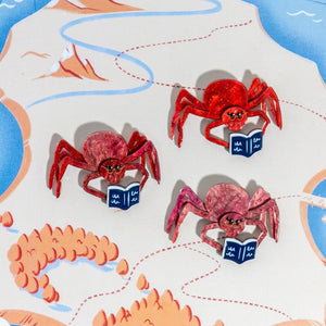 Ari the Spider Brooch  -  Erstwilder  -  Quirky Resin and Enamel Accessories