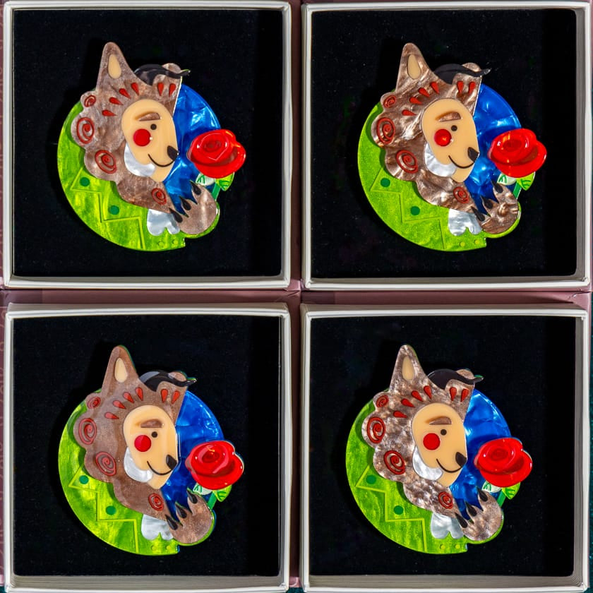 Accursed Gentleman Brooch  -  Erstwilder  -  Quirky Resin and Enamel Accessories