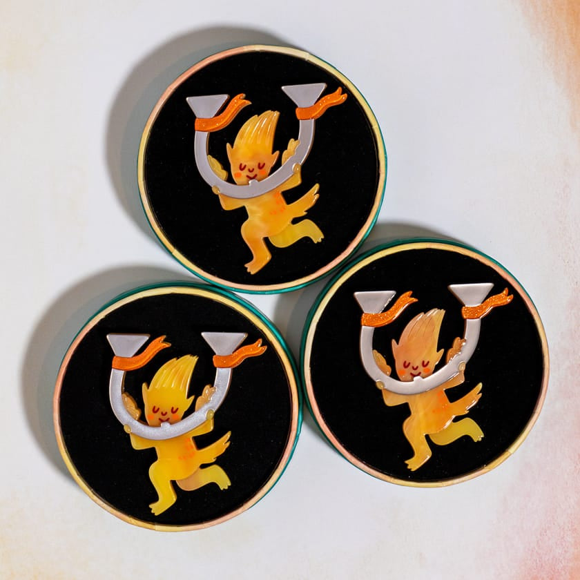 Ember Brooch  -  Erstwilder  -  Quirky Resin and Enamel Accessories