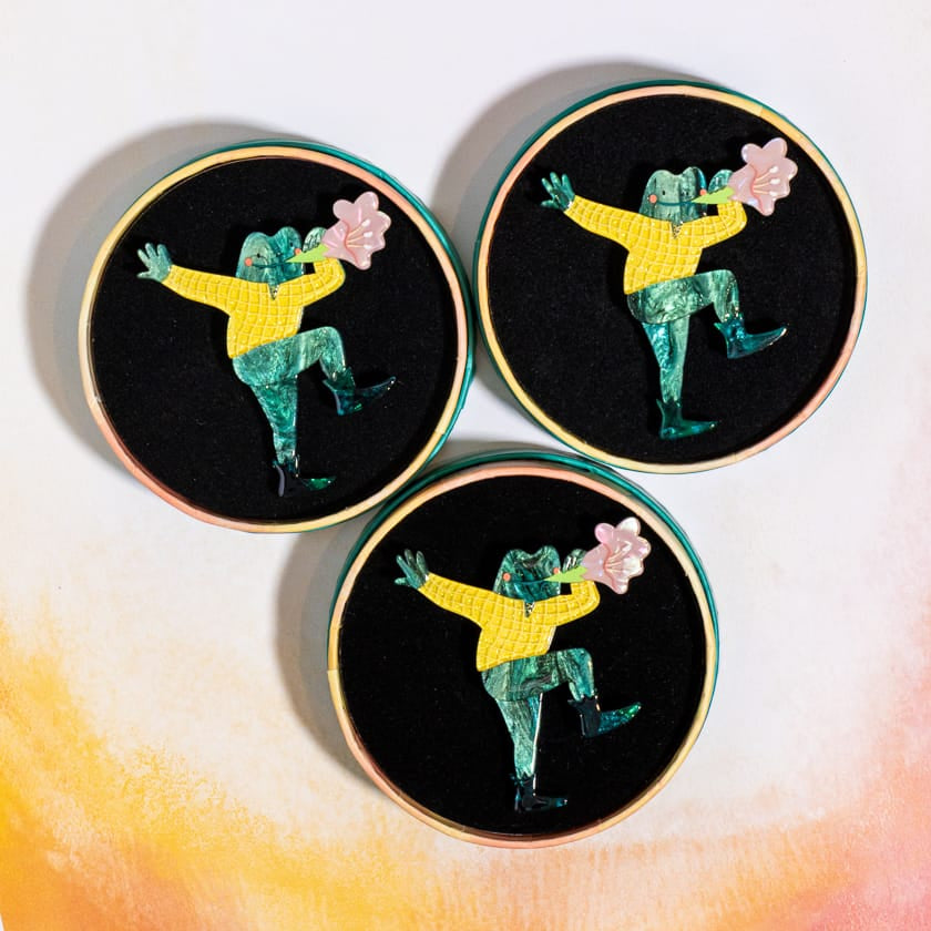 Phineas Brooch  -  Erstwilder  -  Quirky Resin and Enamel Accessories