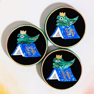 Prince Polliwog Brooch  -  Erstwilder  -  Quirky Resin and Enamel Accessories