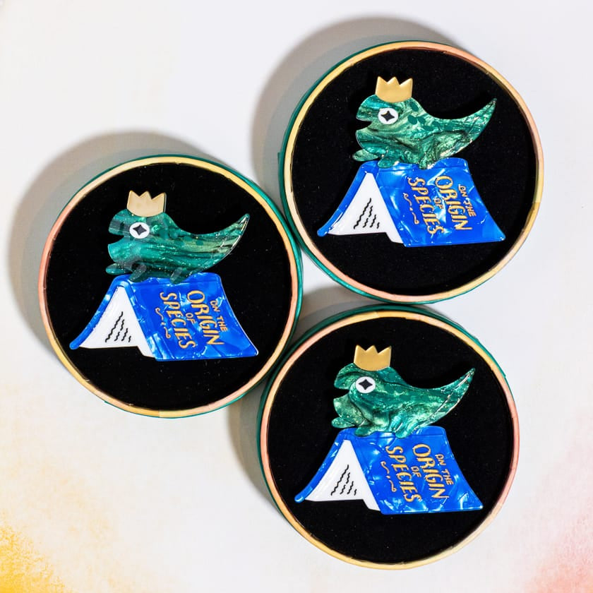 Prince Polliwog Brooch  -  Erstwilder  -  Quirky Resin and Enamel Accessories