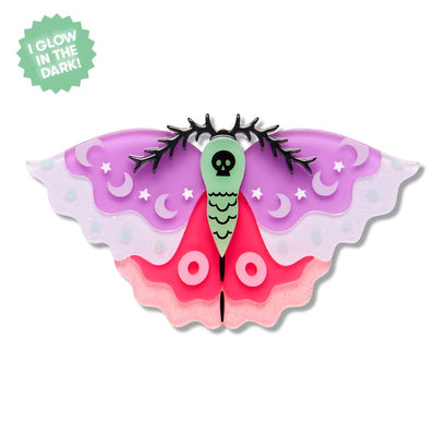 Flutter By Night Brooch  -  Erstwilder  -  Quirky Resin and Enamel Accessories