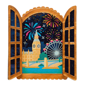 Fireworks Far & Wide Brooch  -  Erstwilder  -  Quirky Resin and Enamel Accessories