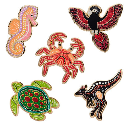 Brooke Sutton Enamel Pin Pack - 5 Piece  -  Erstwilder  -  Quirky Resin and Enamel Accessories