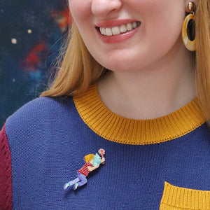 Reading is Magic Brooch  -  Erstwilder  -  Quirky Resin and Enamel Accessories