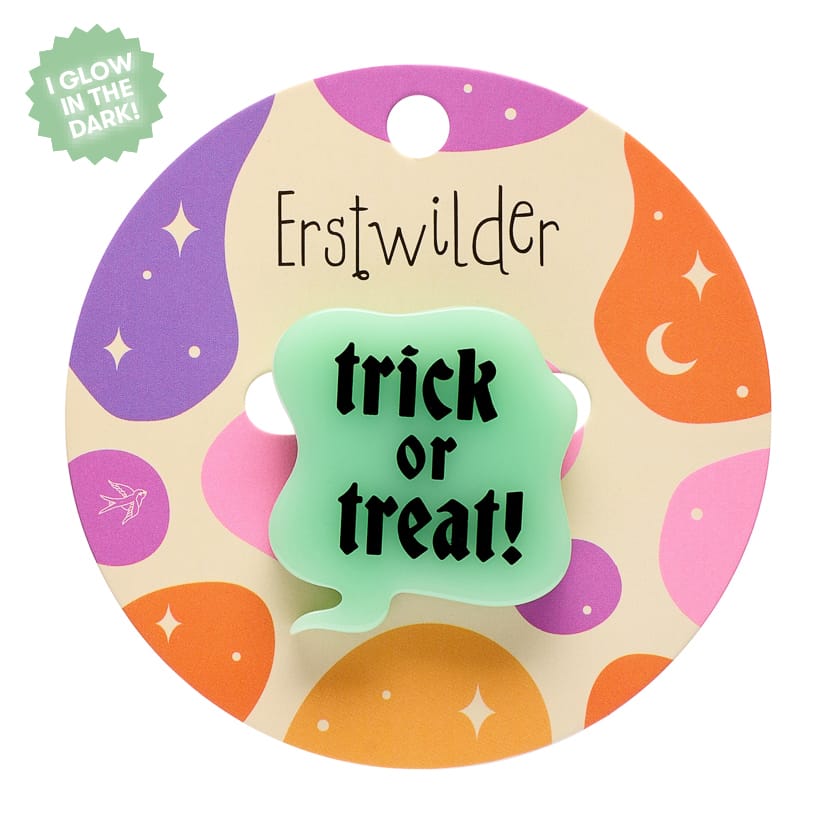 Trick or Treat! Simplified Mini Brooch  -  Erstwilder Simplified  -  Quirky Resin and Enamel Accessories
