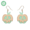 Poison Apple Drop Earrings - Glow in the Dark and Gold