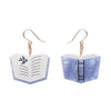 Story Book Drop Earrings - Blue  -  Erstwilder Essentials  -  Quirky Resin and Enamel Accessories