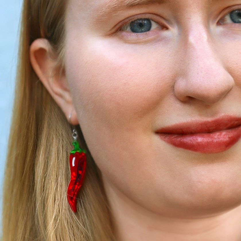 Lucky Little Horn Drop Earrings  -  Erstwilder  -  Quirky Resin and Enamel Accessories