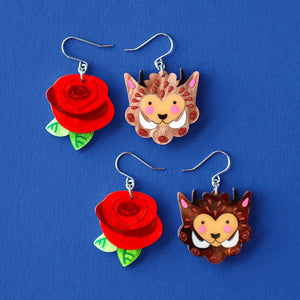 The Last Petal Drop Earrings  -  Erstwilder  -  Quirky Resin and Enamel Accessories