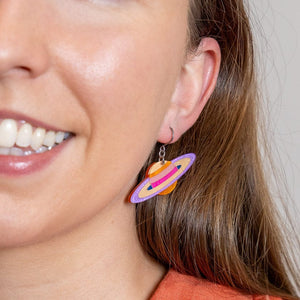Sixth From The Sun Drop Earrings  -  Erstwilder  -  Quirky Resin and Enamel Accessories