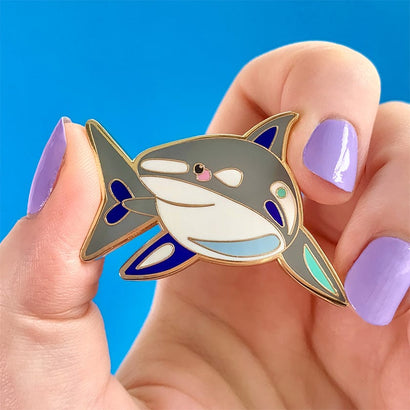 The Guileless Great White Shark Enamel Pin  -  Erstwilder  -  Quirky Resin and Enamel Accessories