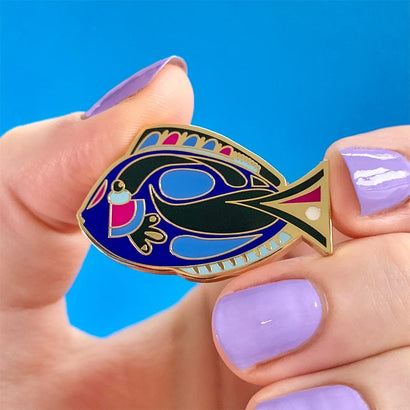 The Sartorial Surgeon Fish Enamel Pin  -  Erstwilder  -  Quirky Resin and Enamel Accessories