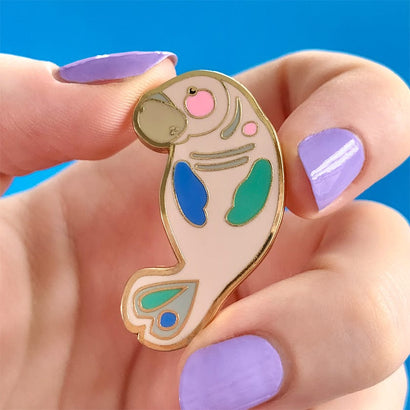 The Dutiful Dugong Enamel Pin  -  Erstwilder  -  Quirky Resin and Enamel Accessories