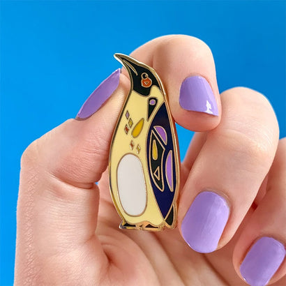 The Emboldened Emperor Penguin Enamel Pin  -  Erstwilder  -  Quirky Resin and Enamel Accessories