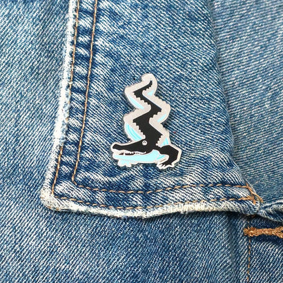Stylish Smile Enamel Pin  -  Erstwilder  -  Quirky Resin and Enamel Accessories