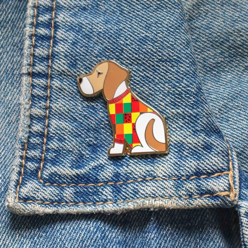 Beatrice Beagle Enamel Pin  -  Erstwilder  -  Quirky Resin and Enamel Accessories