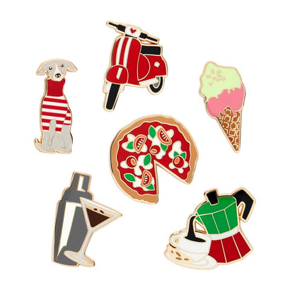 Che Bello! Enamel Pin Pack - 6 Piece  -  Erstwilder  -  Quirky Resin and Enamel Accessories