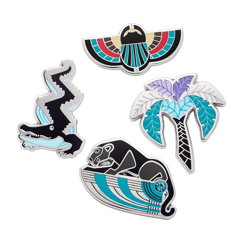 Untamed Elegance Enamel Pin Pack - 4 Piece  -  Erstwilder  -  Quirky Resin and Enamel Accessories