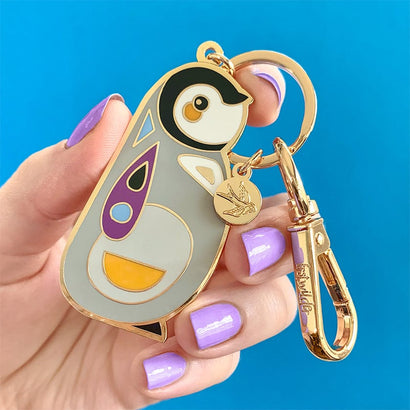 The Promising Penguin Enamel Key Ring  -  Erstwilder  -  Quirky Resin and Enamel Accessories