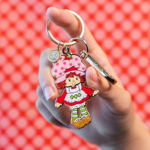 Sweet Strawberry Shortcake Enamel Key Ring  -  Erstwilder  -  Quirky Resin and Enamel Accessories