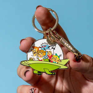 The Jetsons Aerocar Enamel Key Ring  -  Erstwilder  -  Quirky Resin and Enamel Accessories