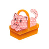 Cozy Custard Cat Mini Brooch  -  Erstwilder  -  Quirky Resin and Enamel Accessories