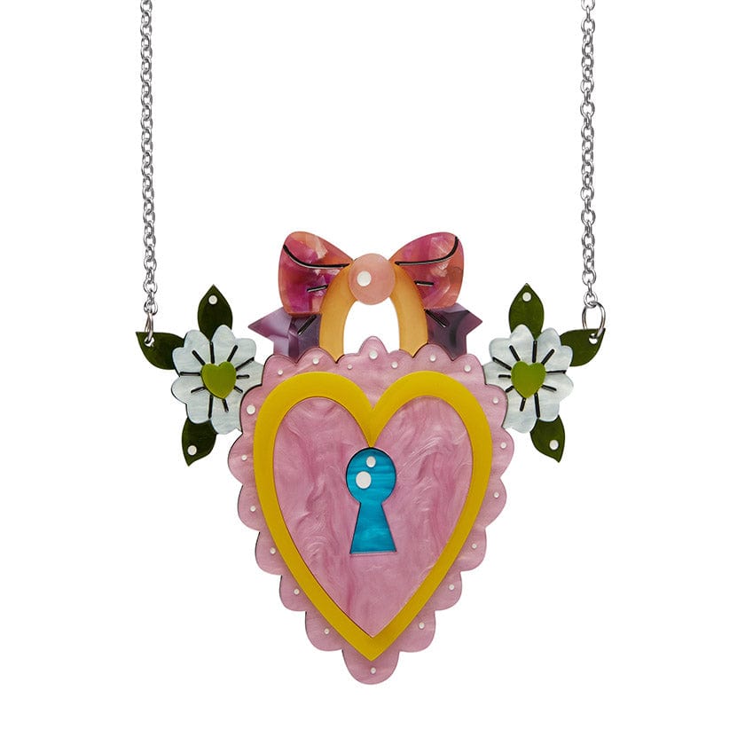 Key to Your Heart Necklace (IMPERFECT)  -  Erstwilder  -  Quirky Resin and Enamel Accessories