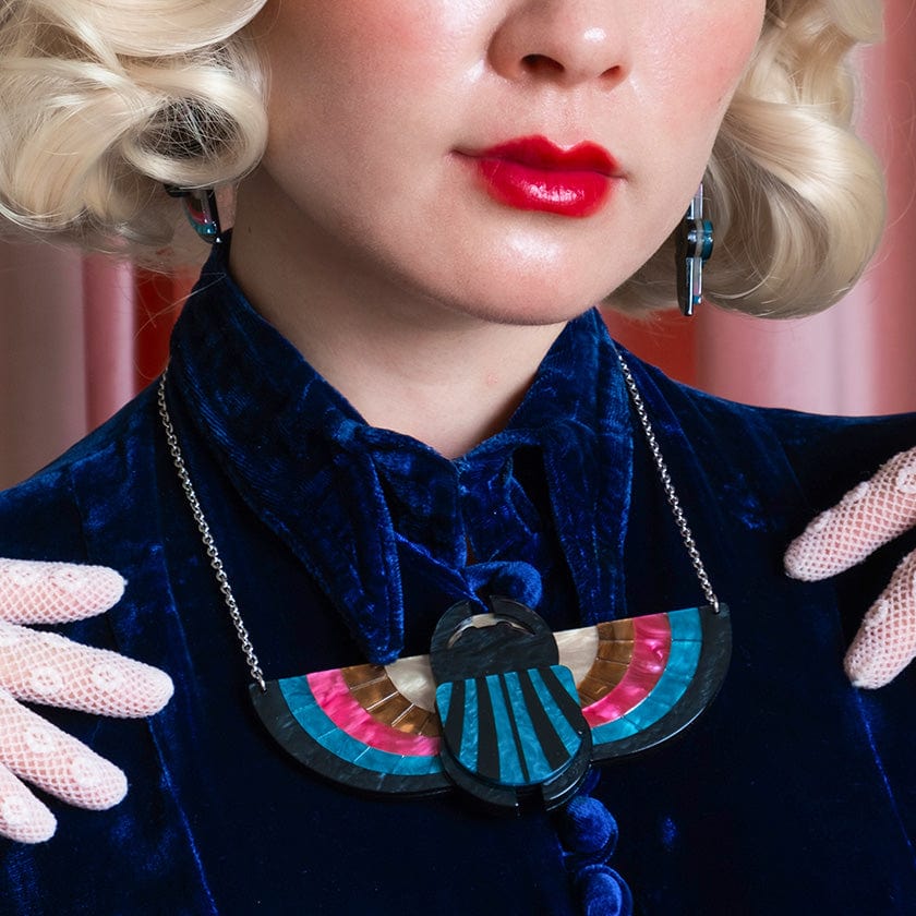 Regal Intrigue Necklace (IMPERFECT)  -  Erstwilder  -  Quirky Resin and Enamel Accessories
