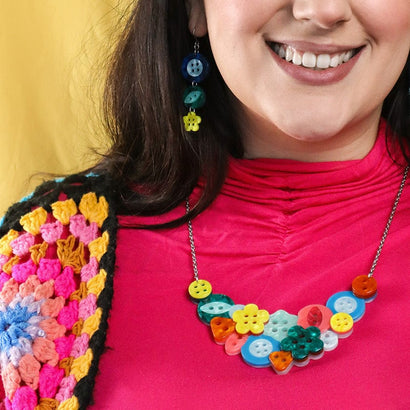 Cute As A Button Necklace  -  Erstwilder  -  Quirky Resin and Enamel Accessories