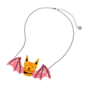 Winged Kitty Necklace  -  Erstwilder  -  Quirky Resin and Enamel Accessories
