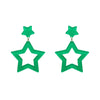 Double Star Stud Earrings – Green  -  Erstwilder Essentials  -  Quirky Resin and Enamel Accessories