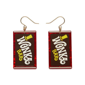 Original Wonka Bar Drop Earrings (IMPERFECT)  -  Erstwilder  -  Quirky Resin and Enamel Accessories