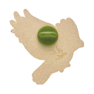 Gertie the Galah Enamel Pin  -  Erstwilder  -  Quirky Resin and Enamel Accessories