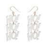 Ho, Ho, Ho Drop Earrings - White  -  Erstwilder Essentials  -  Quirky Resin and Enamel Accessories